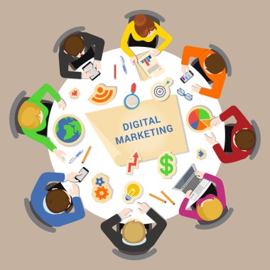 Digital marketing brainstorm concept.