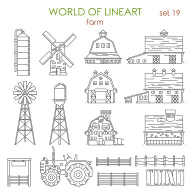 Architecture farm set.