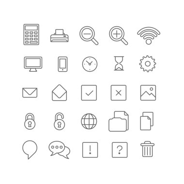 web site mobile app icons