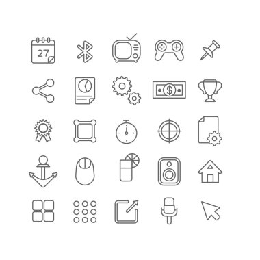 web site mobile app icons