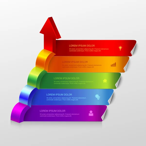 Modèle de maquette d'infographie — Image vectorielle