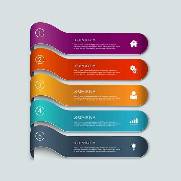 Plantilla de maqueta infografías — Vector de stock