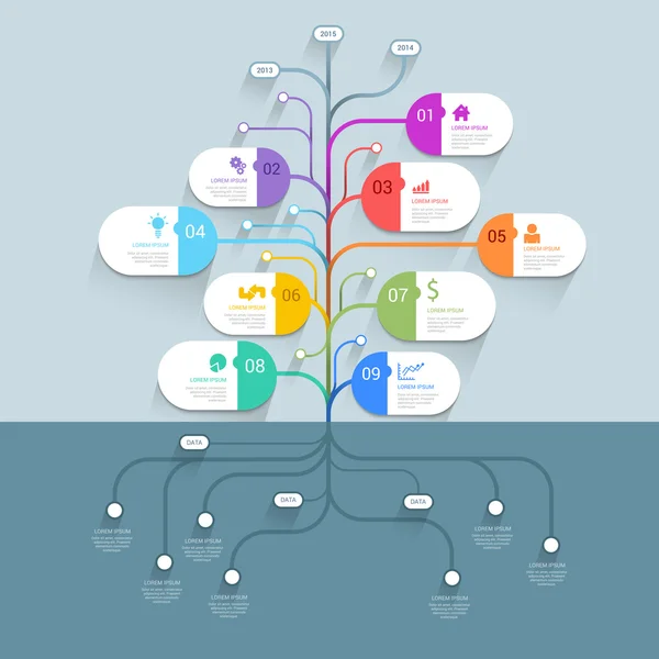 Modelo de infográficos mockup . — Vetor de Stock