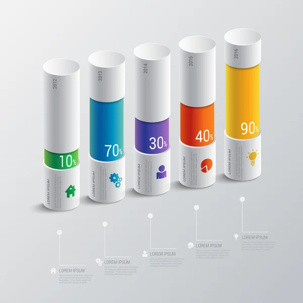 Labels infographics mockup template. — Stok Vektör