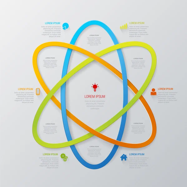 Modèle de maquette d'infographie . — Image vectorielle