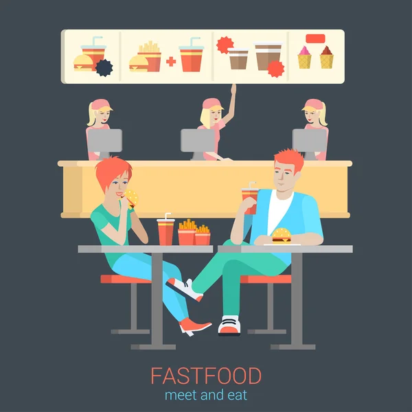 Concepto de hora de comer — Vector de stock