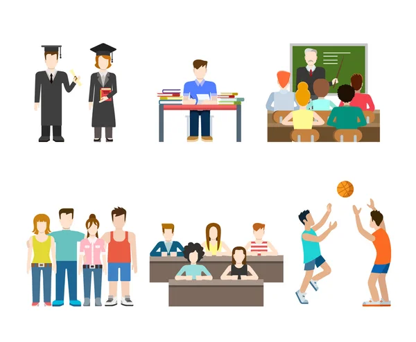 People education icon set — Stock Vector