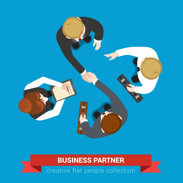 Рукопожатие делового партнера — стоковый вектор