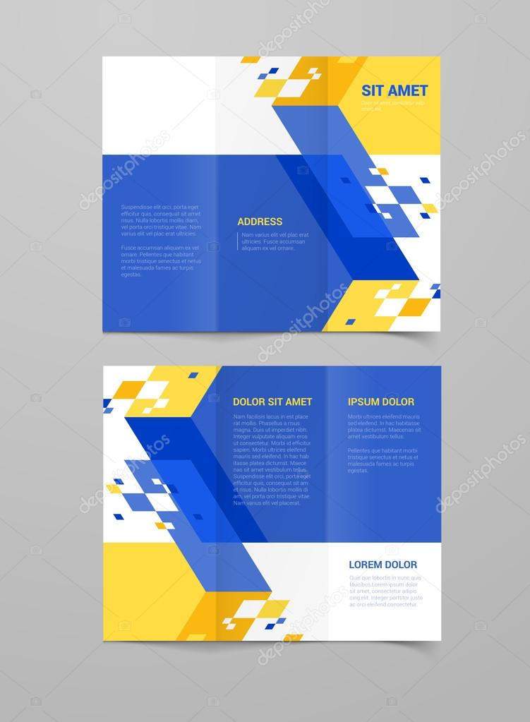 geometric leaflet brochure