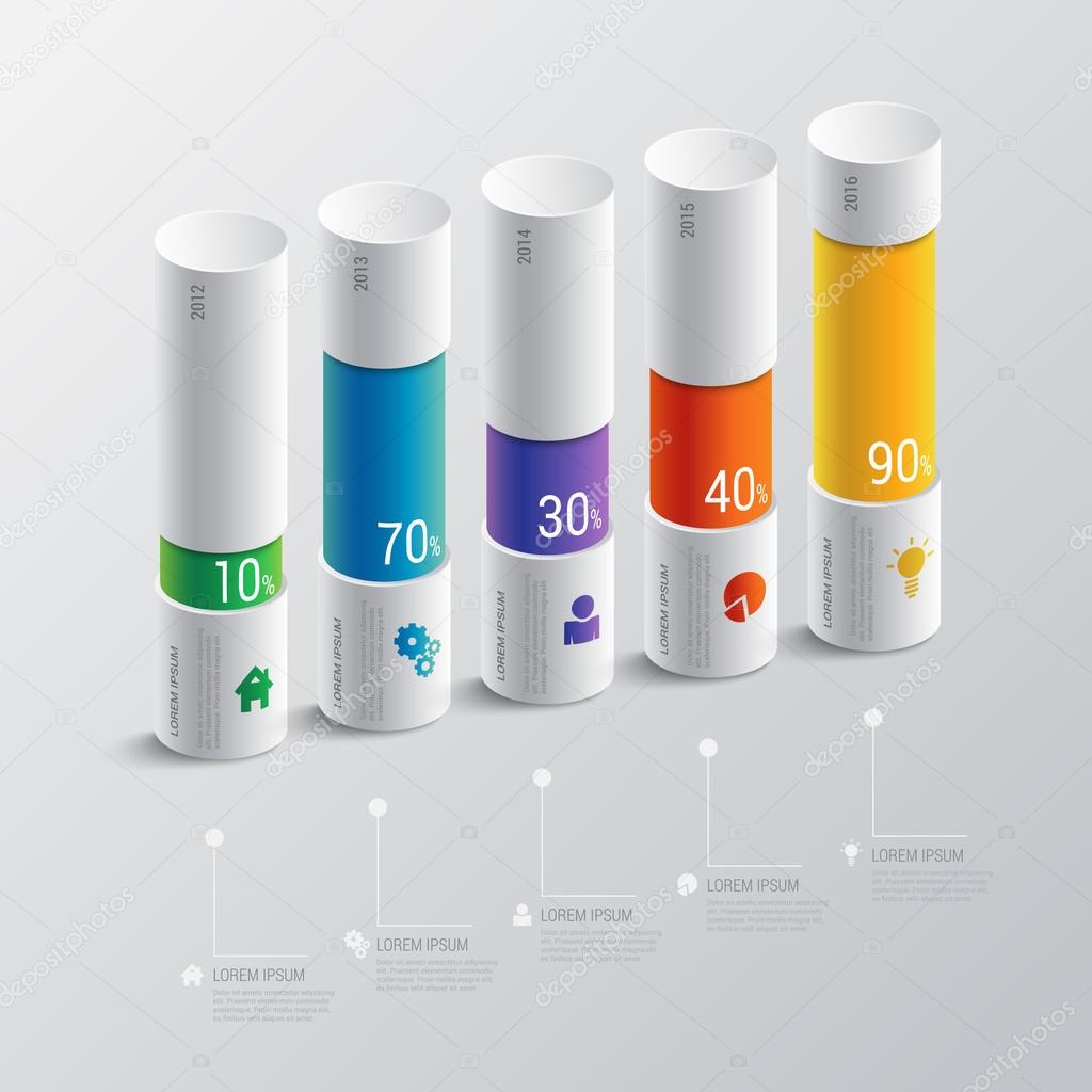 labels infographics mockup template.