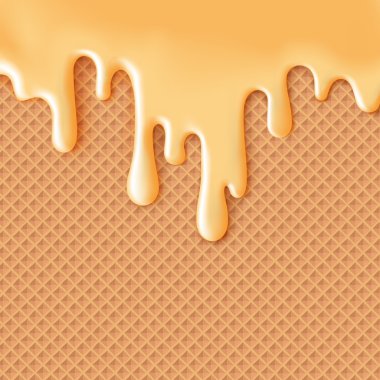 Gofret doku karamel sır akan