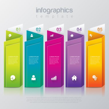 Basit şık etiket nfographics