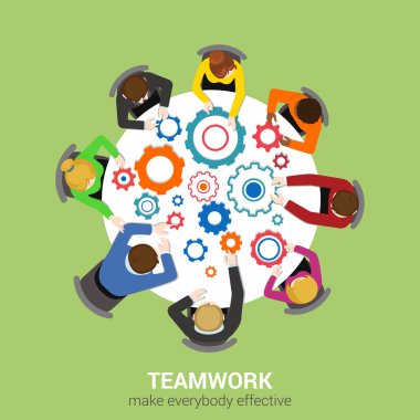 Staff around table report