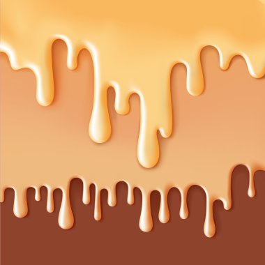 Flowing layered caramel glaze