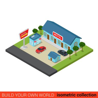 isometric motel building block