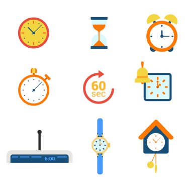 alarm concept icon set.
