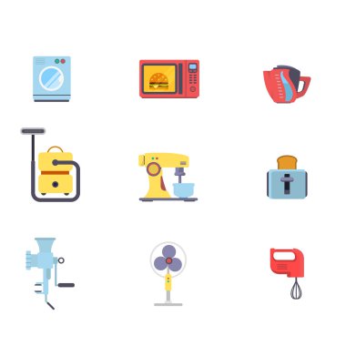 kitchenware  electronics  icons set.
