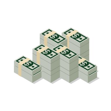 heap of dollar banknote pack