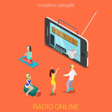 Huge smartphone and micro people