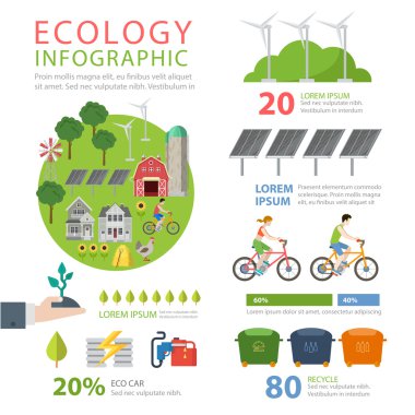 Ecology friendly  infographics concept