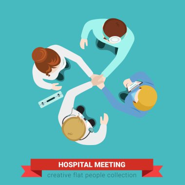 Hospital medical handshake team meeting