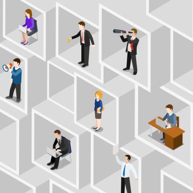 isometric business people professional