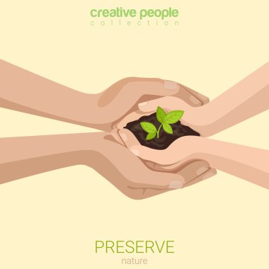 Growing plant twice in hands