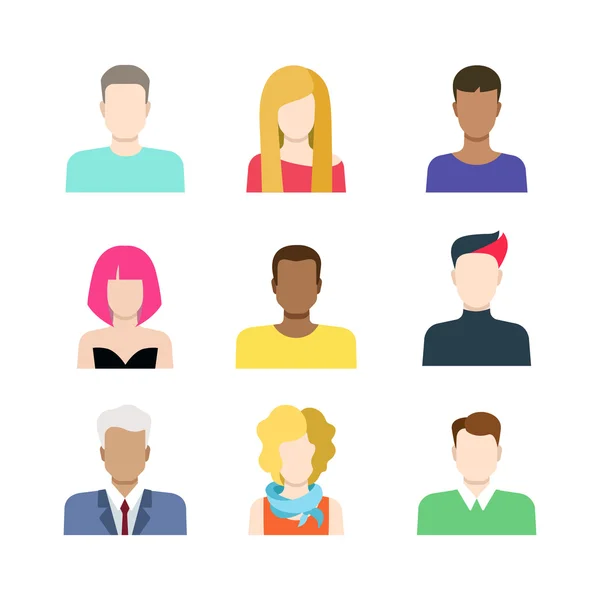 Conjunto de iconos de personas casuales — Vector de stock