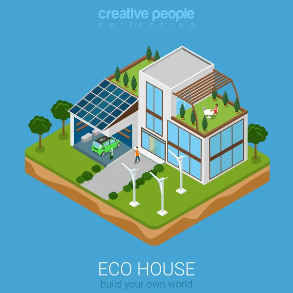 Környezetbarát ház koncepció. — Stock Vector