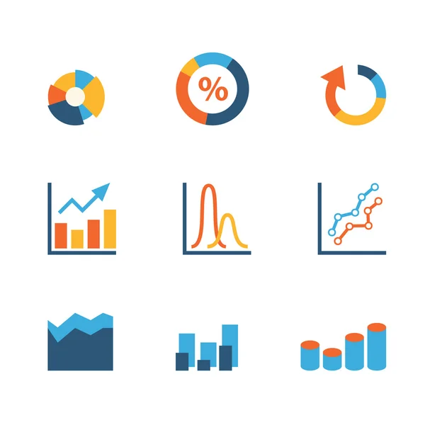 Infographic data stats  icons — Stock vektor