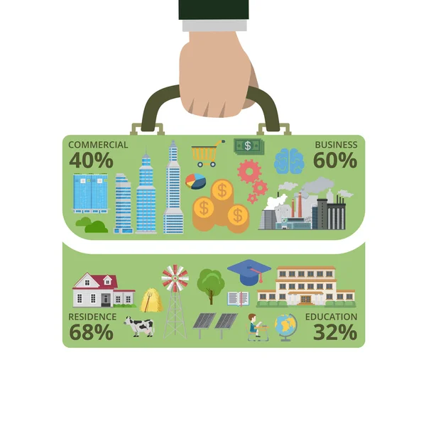 Caminho para o sucesso infográficos conceito . — Vetor de Stock