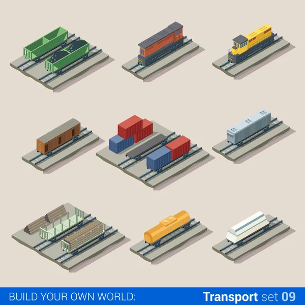 Railroad transport infographic set. — Διανυσματικό Αρχείο
