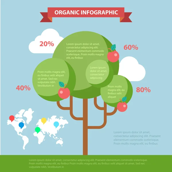 Organic life infographics concept — Stockový vektor