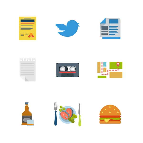 Restaurant web app  icons — Stock Vector