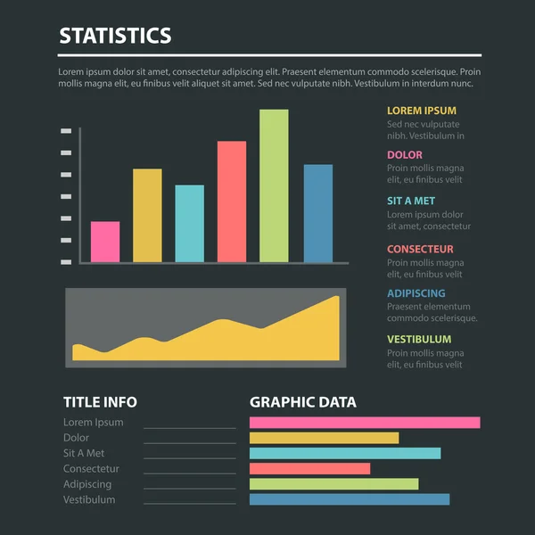 Concetto di infografica in stile business flat — Vettoriale Stock