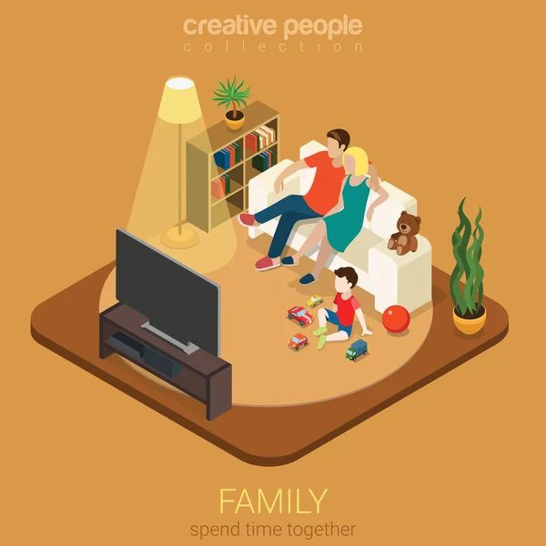 Family time parenting — Stock Vector