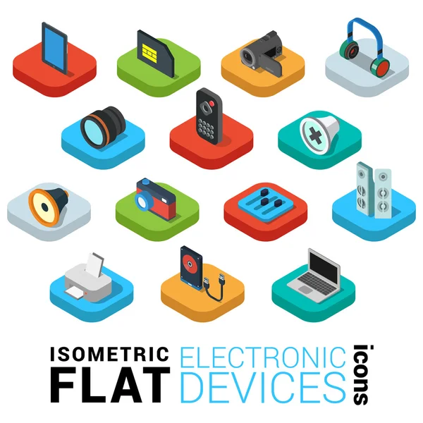 Dispositivos electrónicos de estilo de moda — Vector de stock