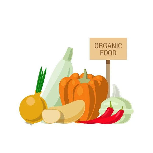 Agriculture vegetables healthy food — Stok Vektör