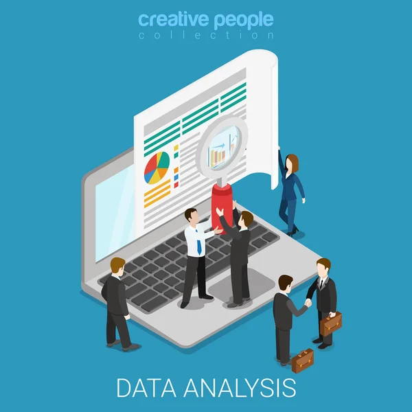 Análisis de datos en línea infografías web — Vector de stock