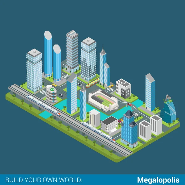 Megalópolis centro de negocios — Archivo Imágenes Vectoriales