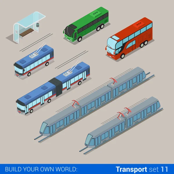 Demiryolu ve şehir taşıma Infographic kümesi. — Stok Vektör