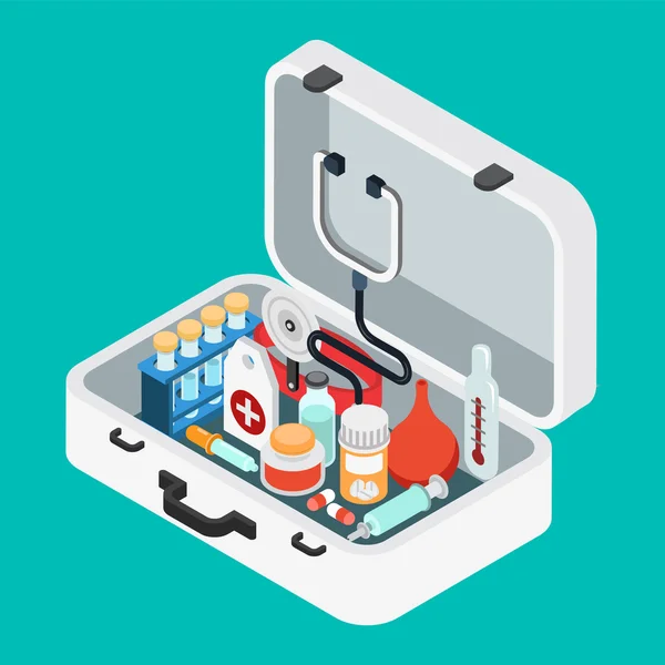 Doctor case first aid kit — Wektor stockowy