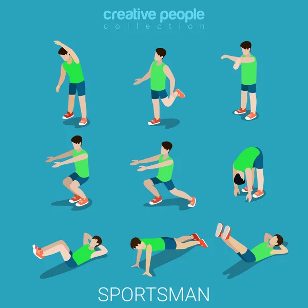 Deportista masculino deporte concepto — Vector de stock