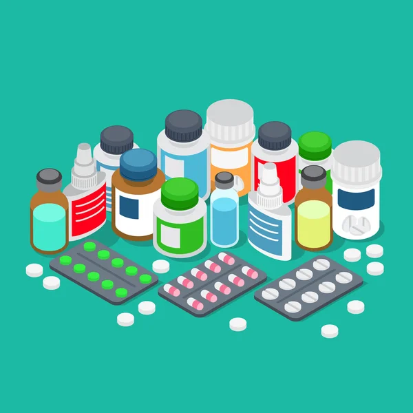 Pharmaceutics pharmacy drug store — Stock Vector