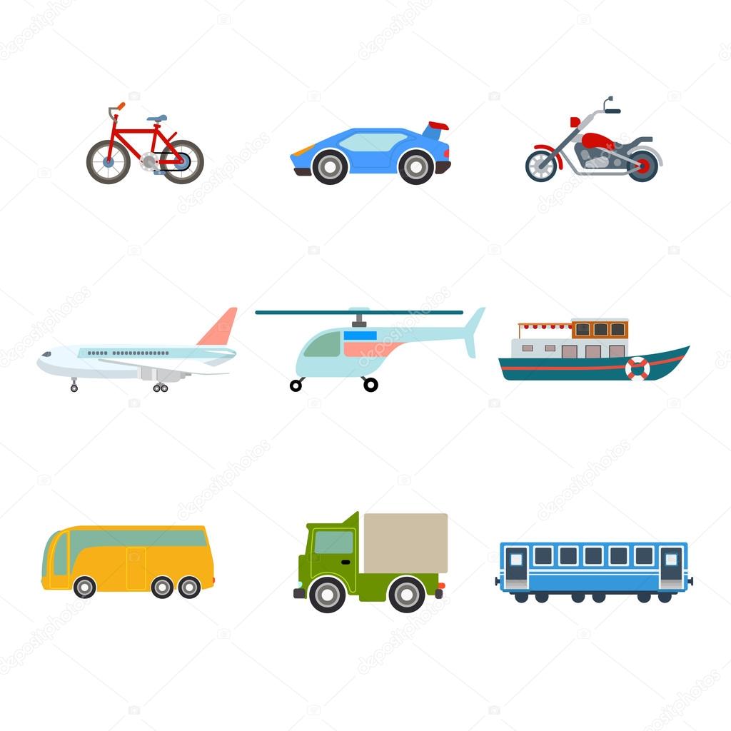 various transport icon set.