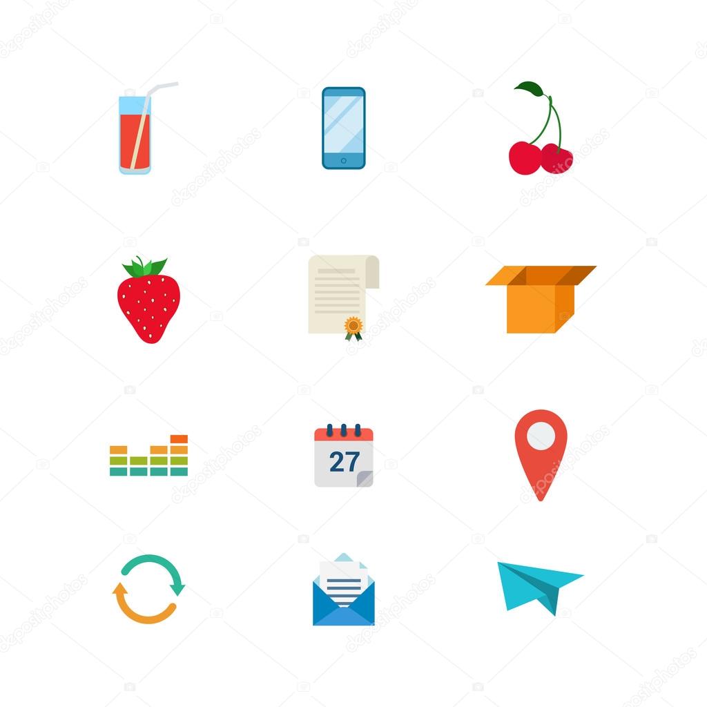 food and drink icons set