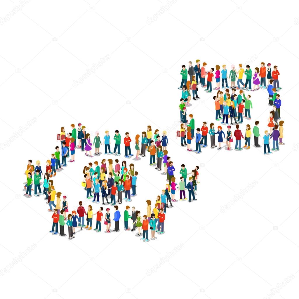 crowd group forming cog