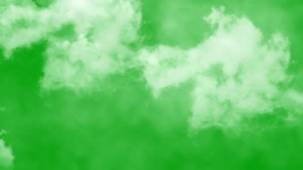 Moving Clouds Fog Green Screen Motion Graphics — Stock Video
