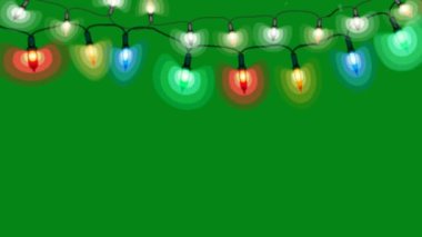 Festival dekoratifi yeşil ekran hareketi grafiklerini aydınlatıyor