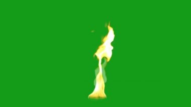 Kızgın ateş yeşil ekran hareket grafikleri